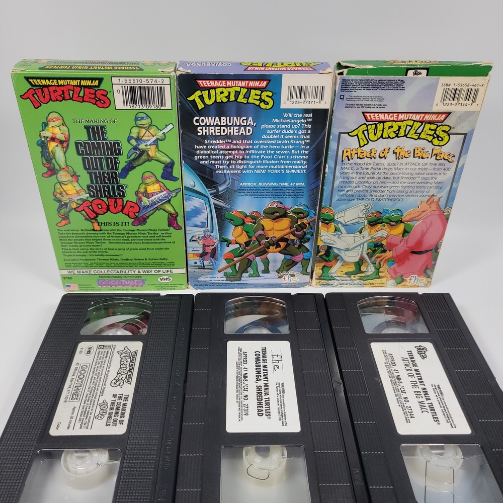 TMNT Making Of Coming Out Of Their Shells Tour FHE Cartoon VHS Video Tape lot‎ - Picture 6 of 8